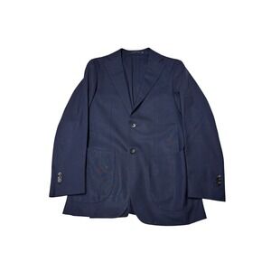 Suitsupply Havana Patch UL Navy Wool Blazer Vitale Barberis Canonico 34R Slim